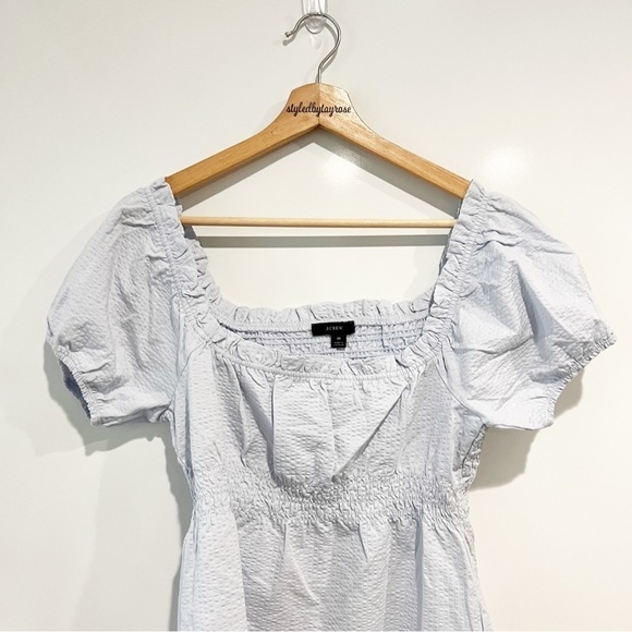 J. Crew Seersucker smocked top - Picture 6 of 11